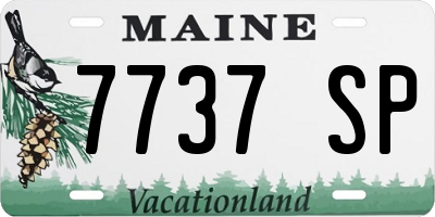 ME license plate 7737SP