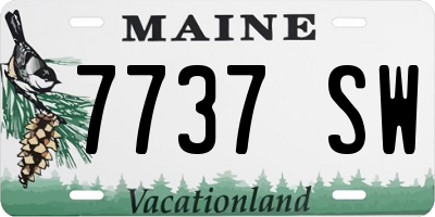 ME license plate 7737SW