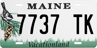 ME license plate 7737TK