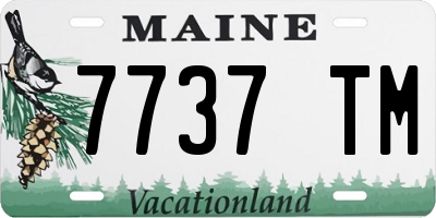 ME license plate 7737TM