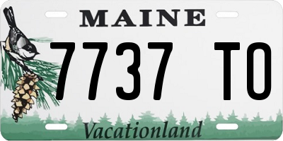 ME license plate 7737TO