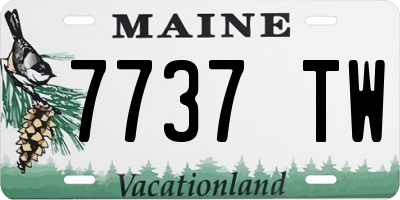 ME license plate 7737TW