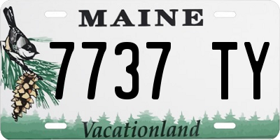 ME license plate 7737TY