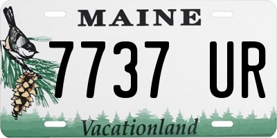 ME license plate 7737UR