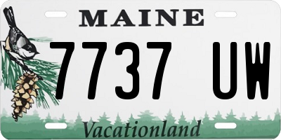 ME license plate 7737UW