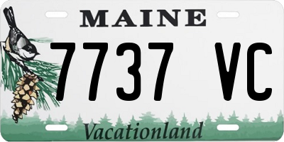 ME license plate 7737VC