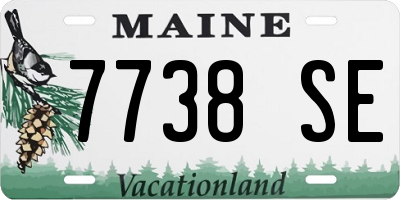 ME license plate 7738SE