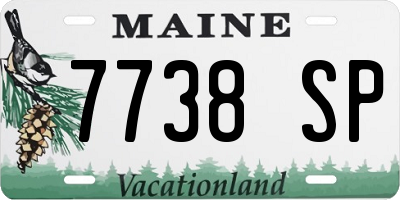 ME license plate 7738SP