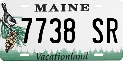 ME license plate 7738SR