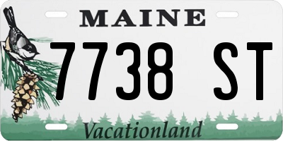 ME license plate 7738ST