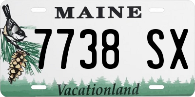 ME license plate 7738SX