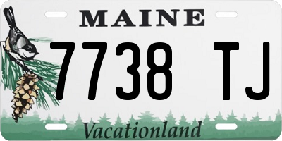 ME license plate 7738TJ