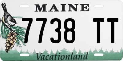 ME license plate 7738TT