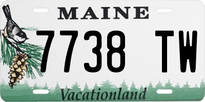 ME license plate 7738TW