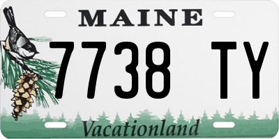 ME license plate 7738TY