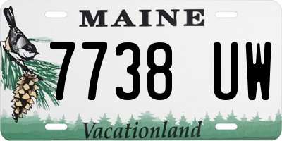 ME license plate 7738UW