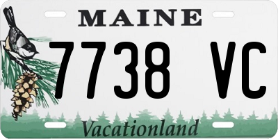 ME license plate 7738VC
