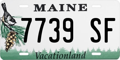 ME license plate 7739SF