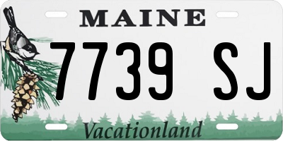 ME license plate 7739SJ
