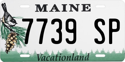 ME license plate 7739SP