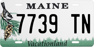 ME license plate 7739TN