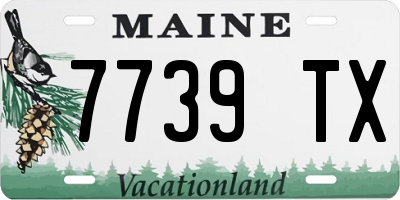 ME license plate 7739TX
