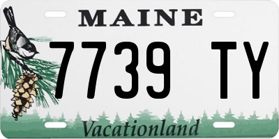 ME license plate 7739TY