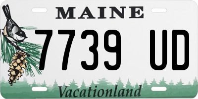ME license plate 7739UD