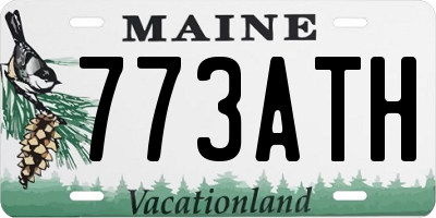 ME license plate 773ATH