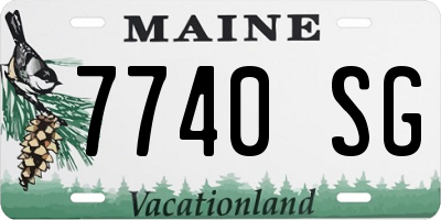 ME license plate 7740SG