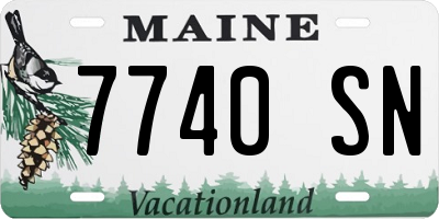 ME license plate 7740SN