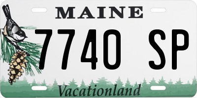 ME license plate 7740SP