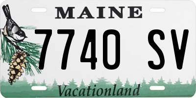 ME license plate 7740SV