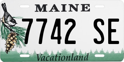 ME license plate 7742SE