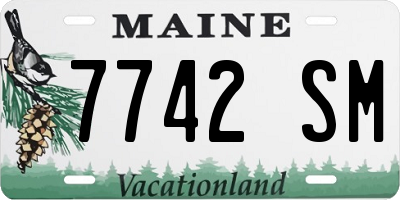 ME license plate 7742SM