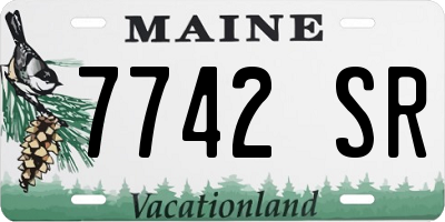 ME license plate 7742SR