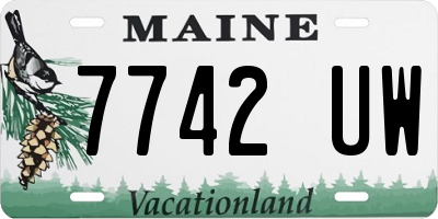 ME license plate 7742UW