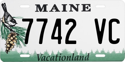 ME license plate 7742VC