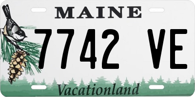ME license plate 7742VE