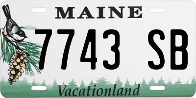 ME license plate 7743SB