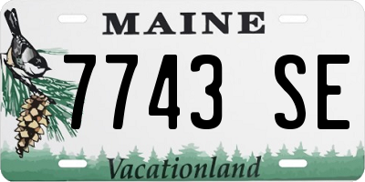 ME license plate 7743SE