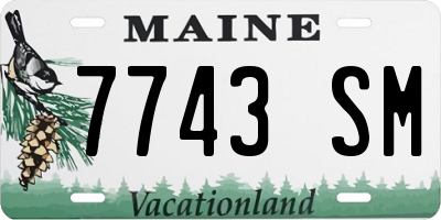 ME license plate 7743SM