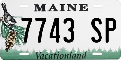 ME license plate 7743SP