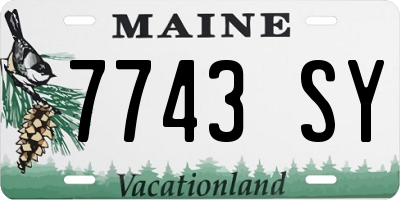 ME license plate 7743SY
