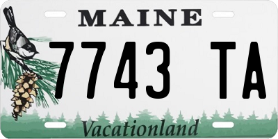 ME license plate 7743TA