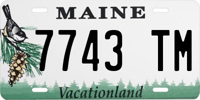 ME license plate 7743TM