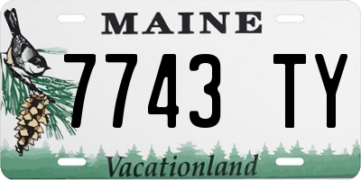 ME license plate 7743TY