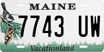 ME license plate 7743UW