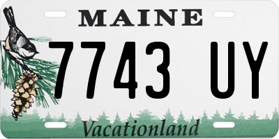 ME license plate 7743UY