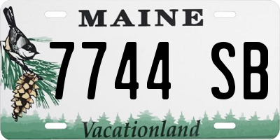 ME license plate 7744SB